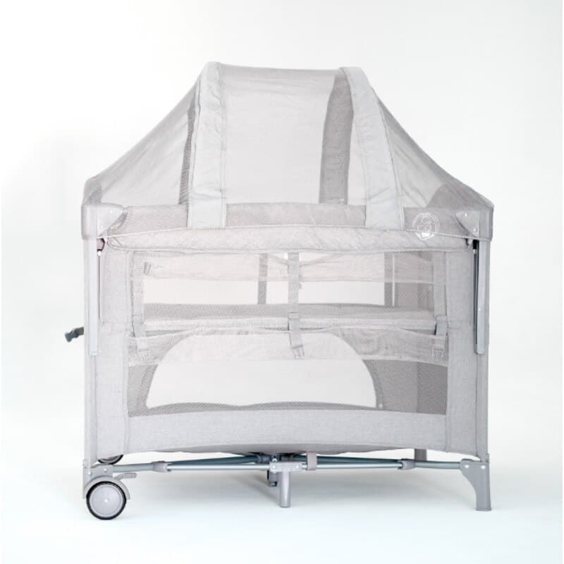 Baby Womb World Mosquito Net in light gray, designed for cribs, featuring a breathable mesh for insect protection.