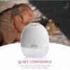 Baby Womb World Wearable IN-BRA Breast Pump in white, designed for discreet pumping while baby sleeps.