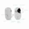 Baby Womb World 802 Extra Camera in white, featuring a sleek design with a camera lens, microphone, and temperature sensor.