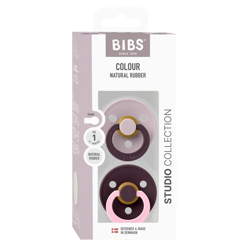BIBS Fusion Studio Colour Pacifier 2 Pack – Size 1 — BIBS Fusion Studio Colour Pacifier 2 Pack – Size 1