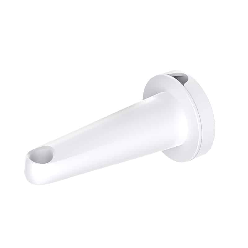 Hubble AI Vision white security camera mount with a sleek design for easy installation and adjustment.