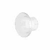 Mommy Material Freely Silicone Insert in white, featuring a smooth surface and a funnel shape, available in sizes 19mm