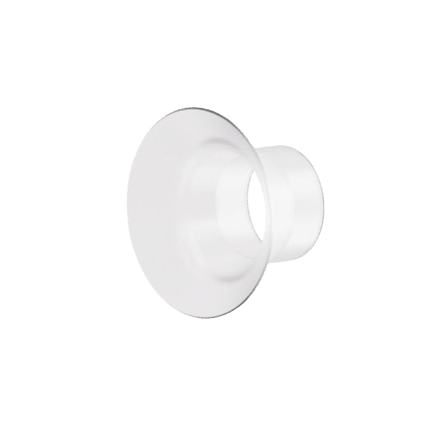 Mommy Material Freely Silicone Insert in white, featuring a smooth surface and a funnel shape, available in sizes 19mm