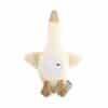 Flow Amsterdam Plush Night Light in the shape of a soft, cream-colored goose with a round light control on its back.