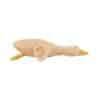 Flow Amsterdam Liva Heartbeat Rechargeable Comforter in beige and brown, shaped like a duck with textured fabric.