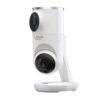 Hubble Nursery Pal Dual Vision in white, featuring dual cameras and a sleek stand for easy monitoring.