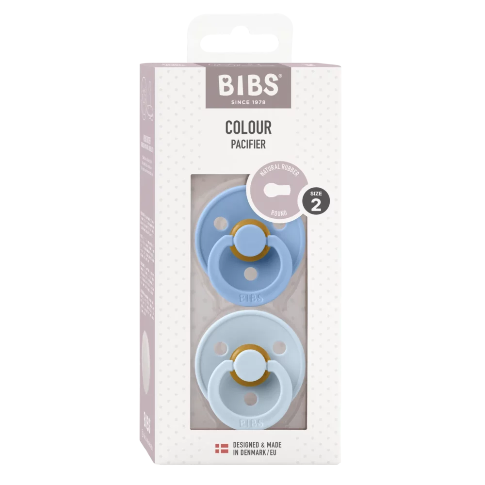 BIBS Colour Pacifier 2 PACK Latex – Size 2 — BIBS Colour Pacifier 2 PACK Latex – Size 2