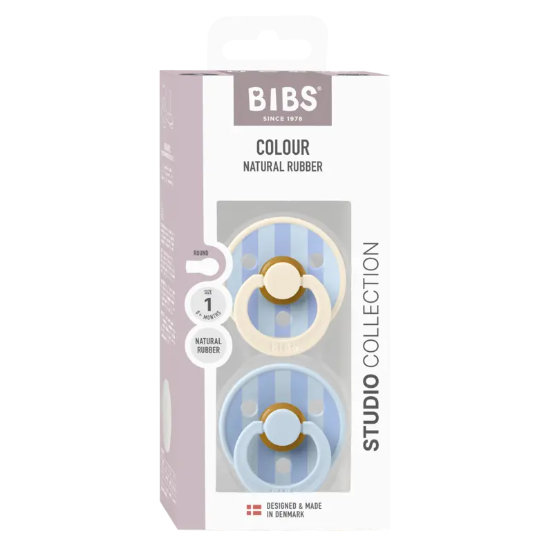 BIBS Studio Colour Pacifier 2 Pack – Size 1 — BIBS Studio Colour Pacifier 2 Pack – Size 1
