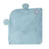 Shnuggle Bamboo Wearable Baby Towel in blue, featuring soft fabric and adorable ear details.