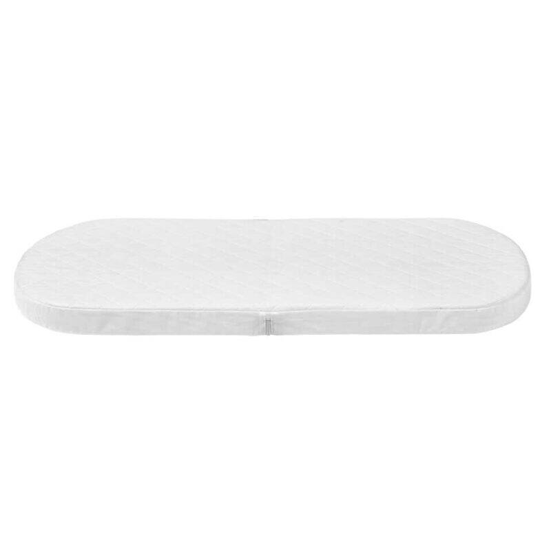 Shnuggle Air Cot Folding Mattress in white, featuring a soft, quilted surface for comfort and support.