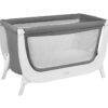 Shnuggle Air Cot Conversion Kit in dove grey with a mesh side panel for visibility and breathability.
