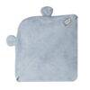 Shnuggle Bamboo Wearable Baby Towel in grey with cute ear details, soft and cozy for baby care.