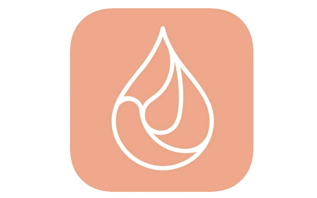 Mylee logo featuring a stylized drop design on a peach background.