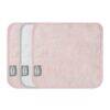 Shnuggle Bamboo Wash Cloths in pink, featuring soft texture with grey and white variations. Ideal for gentle care and