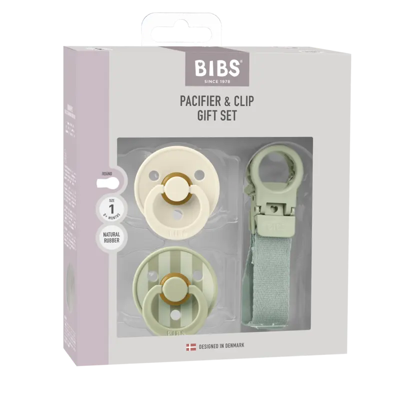 BIBS Colour Pacifier & Loop Clip Gift Set – Size 1 — BIBS Colour Pacifier & Loop Clip Gift Set – Size 1