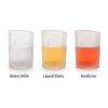 Haakaa Silicone Colostrum Collector Feeding Pack in three colors: clear for water/milk, yellow for liquid diets, red for