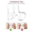 Momcozy M6 Full Set Collector Cup with installation tips, showing clear assembly instructions and parts.