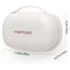 Momcozy Breast Pump Bag in white, designed for hands-free wearable pumps, features a sturdy handle and compact size.