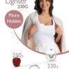 Momcozy M5 Single Wearable Electric Breast Pump in Cozy Red, showcased by a smiling woman, highlighting its lightweight