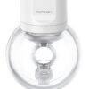 Momcozy Breast Pump S12 Pro in white, featuring a clear collection cup and compact design for easy use.
