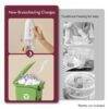 Momcozy Disposable Baby Bottle Kit showcasing a hand using the kit, with recycling context and comparison to traditional
