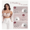 Momcozy Wearable Electric Breast Pump M5 in Cozy Red, showcasing three modes and nine levels for efficient pumping.