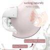 Momcozy Single Wearable Electric Breast Pump M5 in Cozy Red, showcasing a detailed view of the suction mechanism for comfort.