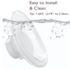 Momcozy Double-Sealed Flange for M5 Breast Pump, 24mm size, shown submerged in water to highlight easy cleaning feature.