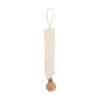 Maccie waffle weave soft dummy clip in ivory with a wooden clip at the end.