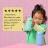 Tommee Tippee Toddler Sipper 390ml in neutral colors, held by a child, showcasing its spill-proof design.