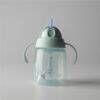 Tommee Tippee Trainer Straw 240ml in neutral color with a light blue straw and easy-grip handles for toddlers.