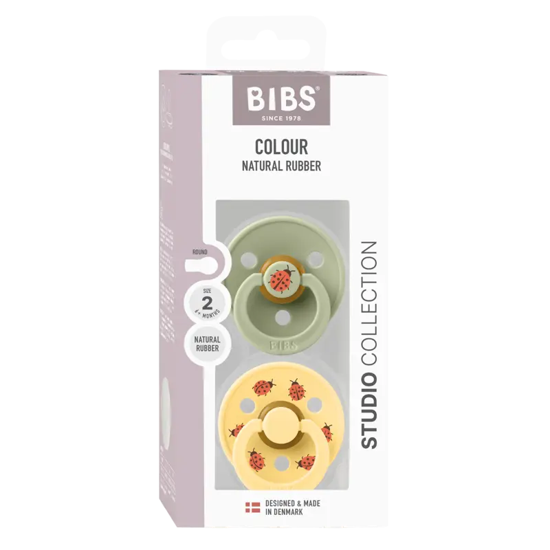 BIBS Studio Garden Friends Pacifier 2-Pack – Size 2 — BIBS Studio Garden Friends Pacifier 2-Pack – Size 2