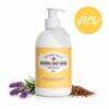 Bytjie Salf Natural Baby Wash, 220ml, features calming lavender and healing rooibos, with a yellow label and pump dispenser.