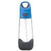 b.box 600ml Tritan drink bottle in blue slate with a flip-top lid and built-in straw for easy sipping.