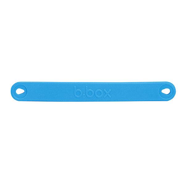 b.box lunchbox silicone strap in blue slate, designed for secure closure and easy handling on the go.