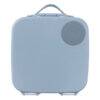 b.box lunchbox in blue slate with a round lid detail, designed for on-the-go meals and snacks.