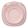 b.box silicone plate in blush with a matching lid, featuring a smooth surface and rounded edges for easy handling.