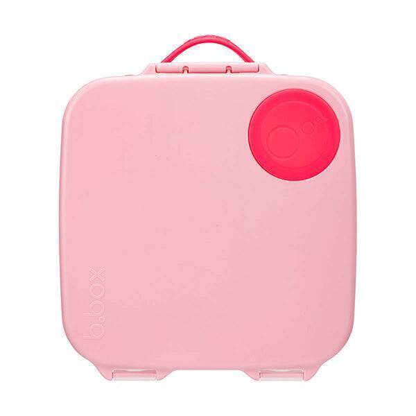 b.box lunchbox in blush crush with a red circular lid detail, designed for easy on-the-go meals.