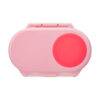 b.box snackbox in flamingo fizz with a circular lid, perfect for on-the-go snacking.