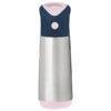 b.box 500ml insulated drink bottle in blush crush and indigo rose, featuring a sleek stainless steel body and easy-to-use