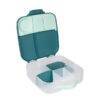 b.box lunchbox in emerald forest with multiple compartments and a secure closure for on-the-go meals.