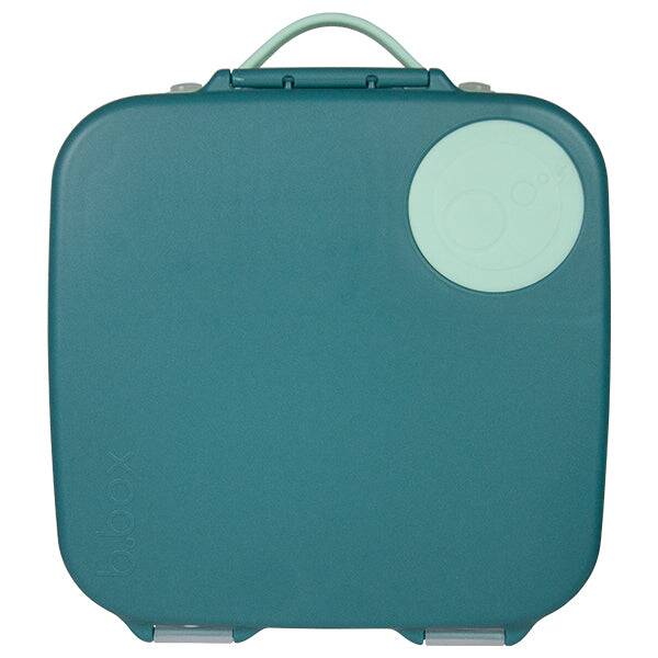 b.box lunchbox in emerald forest with a mint green lid detail, designed for on-the-go meals and snacks.