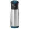 b.box 500ml insulated drink bottle in blush crush with a sleek stainless steel body and a black flip-top lid.