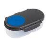 b.box snackbox in blue slate with a secure lid, ideal for on-the-go snacking and meal prep.