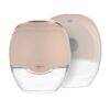 Difrax Handsfree Breastpump in soft pink and clear design, featuring a sleek, ergonomic shape for comfortable use.