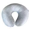 Snuggletime Plush Bubble Snuggle Pillow in soft grey with a textured, dotted surface for comfort and support.