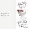 Difrax Handsfree Breastpump, clear design showing hygienic features and easy-to-use mechanism for effortless milk collection.