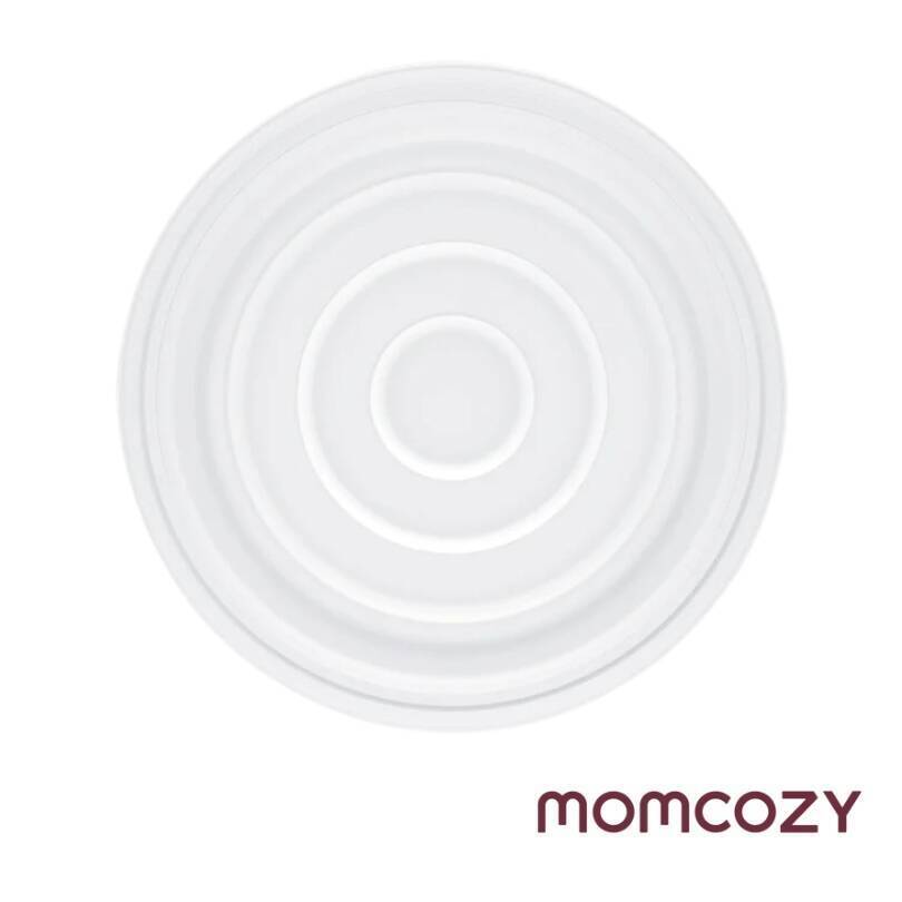 Momcozy Silicone Diaphragm for M5 in white, featuring a circular design with concentric rings, sold in a 2-pack.