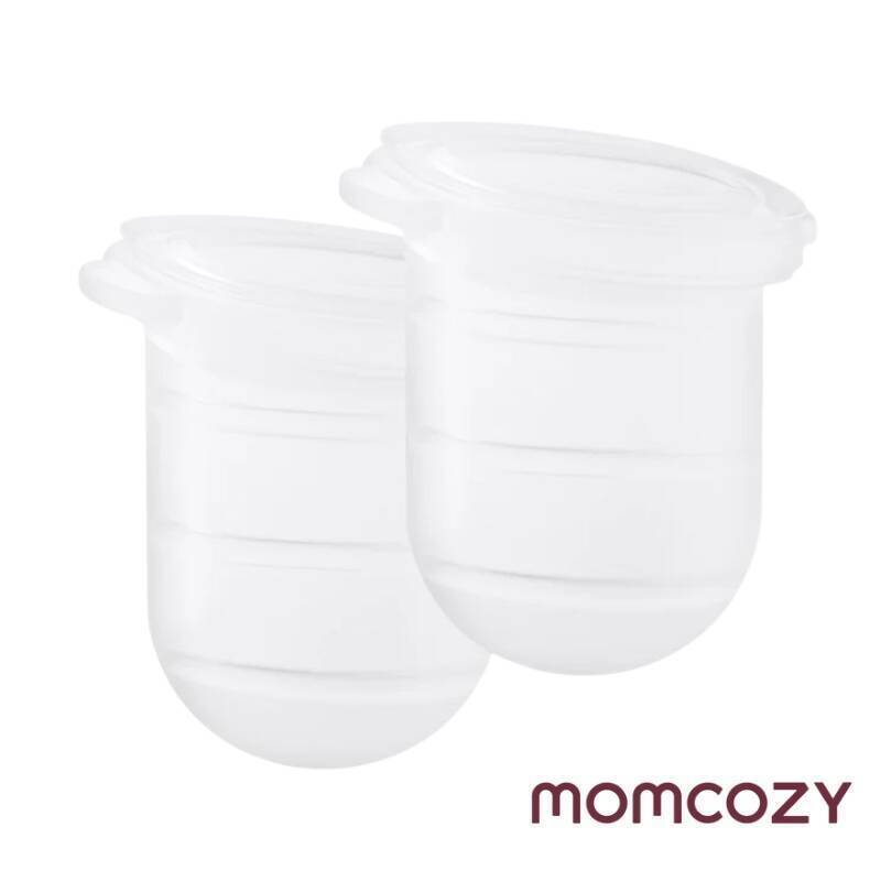 Momcozy Silicone Diaphragm for M6, clear, includes two durable and flexible cups for effective milk expression.