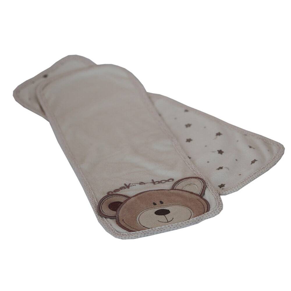 Snuggletime Burp Cloths 2-Pack featuring a cute bear design and soft, absorbent fabric in neutral colors.